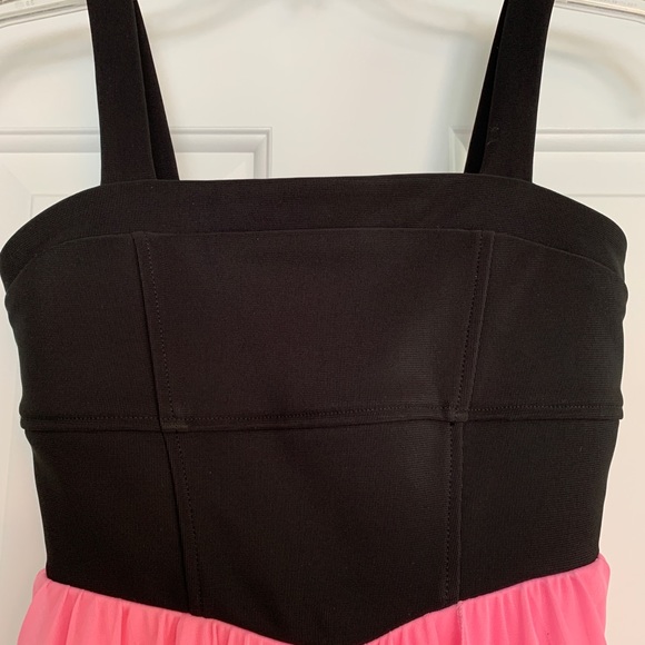 Gorgeous Roxette Pink and Black High-Low Dress, Girl's Size 12. - Picture 4 of 13